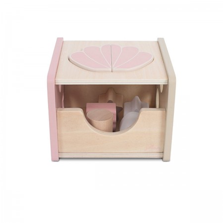 Holzspielzeug Formen Steckspiel Sortierbox rosa | Jollein | Personalisiert 104-001-66025