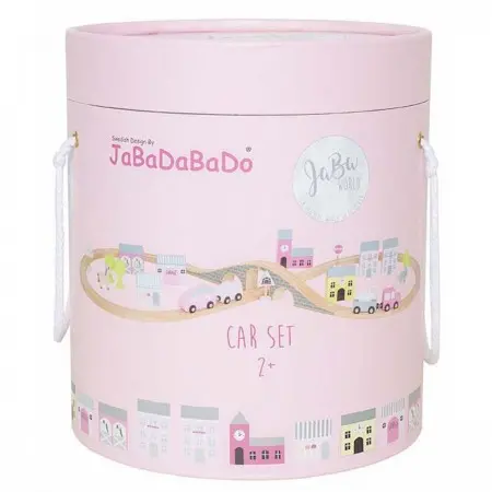 Spielzeug Auto-Set mit Schienen rosa | JaBaDaBaDo | Personalisiert
