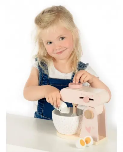 Label-Label Kinder Mixer Küchenmaschine holz rosa personalisiert LLWT-24937