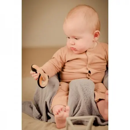 Zahnungshilfe Beissring Bär Baby Silikon & Holz | Label-Label
