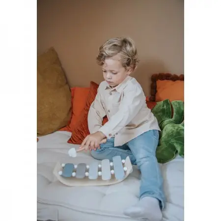 Holz Xylophon für Kinder blau | Label-Label | Lasergravur mit Name