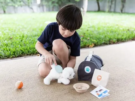 PlanToys Tierpflege-Set Holzspielzeug Kinder personalisiert 4003491