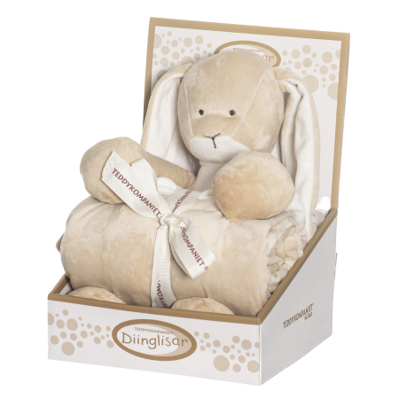 Teddykompaniet Diinglisar Baby Geschenkset Hase mit Decke