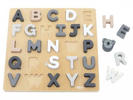 Buchstabenpuzzle aus Holz | Alphabet | Tryco