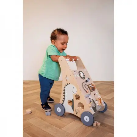 Tryco Kinder aktiv Lauflernwagen aus Holz personalisiert