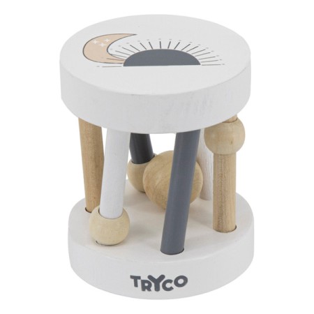 Tryco Babyspielzeug Babyrassel Rollend aus Holz