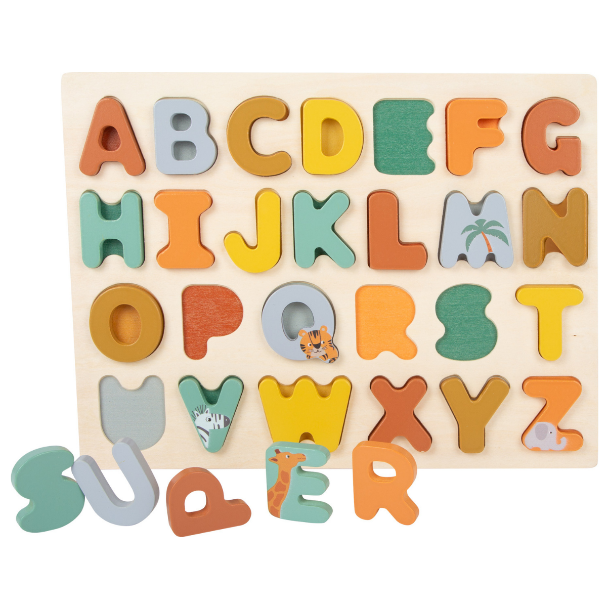 Holz Puzzle Steckspiel Einlegepuzzle Kleinkind Baby Steckspiel Buchstaben 