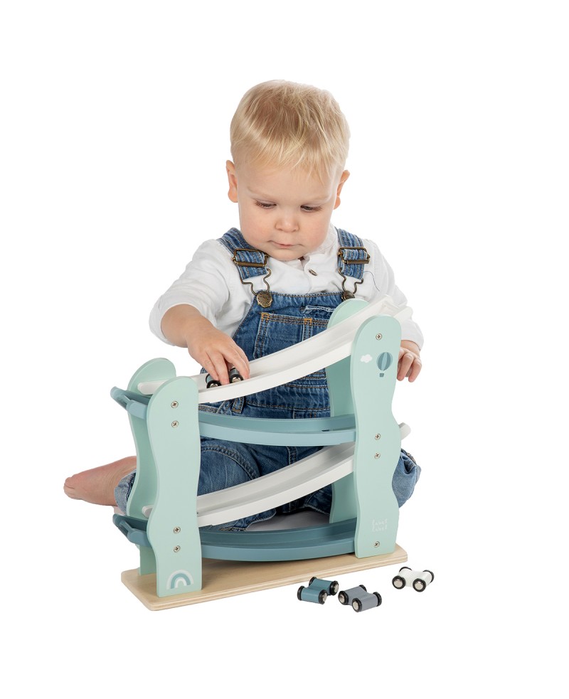Label Label Kugelbahn Blau Holz Spielzeug Personalisiertes Geschenk Baby Junge 