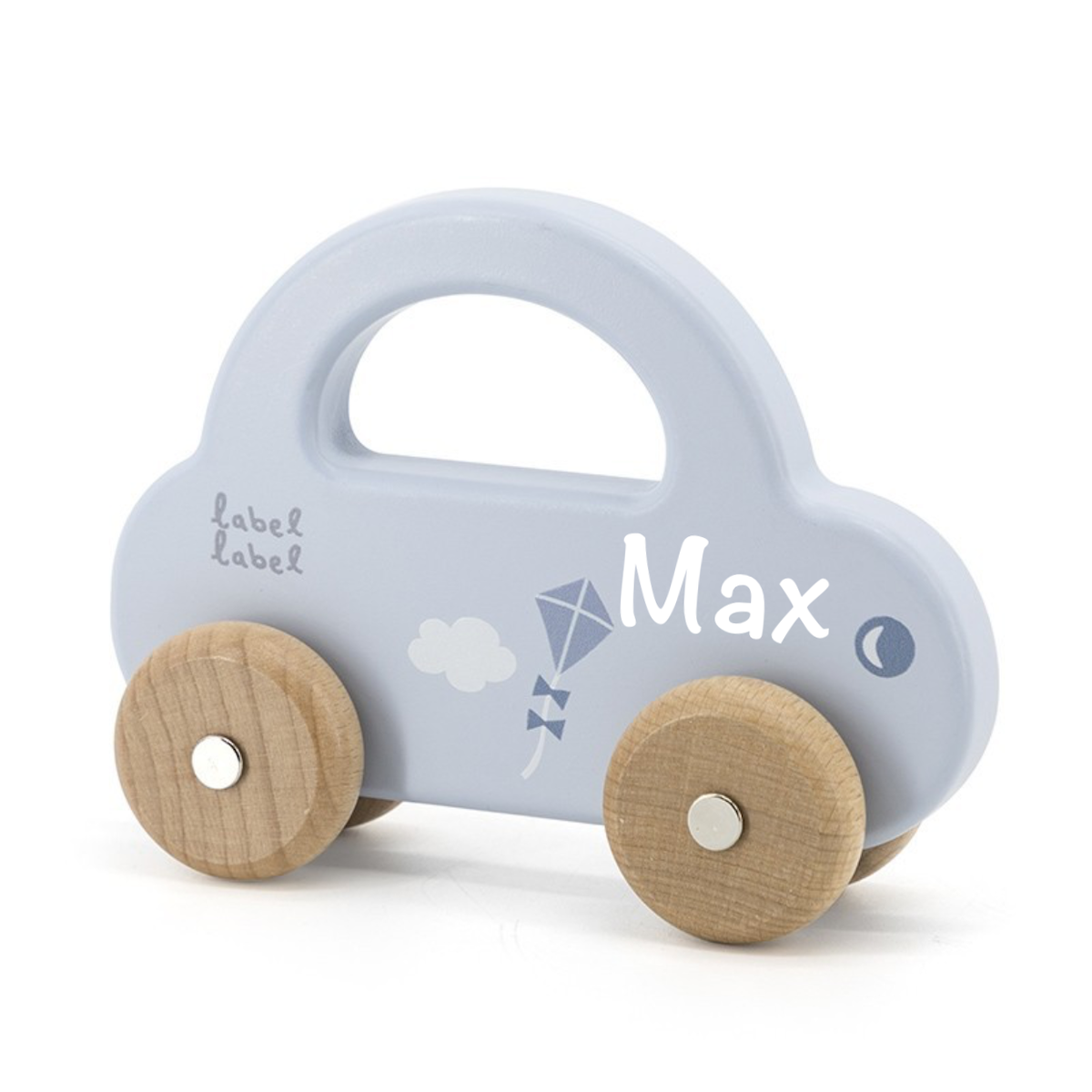 Kinder Holzauto in Blau - Personalisiert ✔️ Label-Label