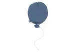 Kinderzimmer Wanddeko 'Luftballon' blau beige 25cm | Jollein | Personalisierbar