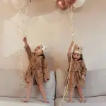 Kinder Geburtstagskrone Musselin creme | Jollein | Personalisierbar