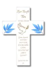 Personalisiertes Wandkreuz zur Taufe | Geschenk zur Taufe für Kinder | Kreuz mit Taube