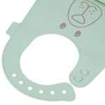 Bieco Silikon-Lätzchen mit Bärmotiv und Auffangschale für Babys und Kinder in mint