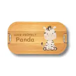 Personalisierte Brotbox für Kinder | Mit Name und Zebra