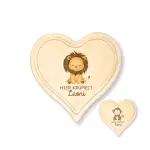 Personalisierte Frühstücksbrett Herz für Kinder und Babys – Einzigartige Geschenkideen mit Löwe, Liebe zum Detail!