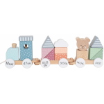Kinder & Baby Holzeisenbahn Holzzug Teddy von JaBaDaBaDo - Personalisiertes Babygeschenk zur Geburt c2521