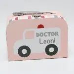 Doktor Arztkoffer Krankenwagen Set im Koffer rosa | JaBaDaBaDo | Personalisiert