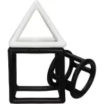 Zahnungshilfe Beissring Geometrische Formen in Schwarz & Weiß Silikon | Label-Label