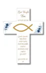 Personalisiertes Wandkreuz zur Taufe | Geschenk zur Taufe für Kinder | Kreuz mit Blumen