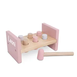 Holzspielzeug Hammerbank rosa | Jollein | Personalisiert