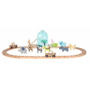 Holzspielzeug Zug-Set Safari | JaBaDaBaDo | Personalisiert