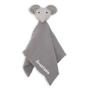 JaBaDaBaDo Schmusetuch Elefant Grau | Personalisierbar mit Namen vom Baby
