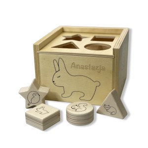 Sortierspielzeug Steckspiel aus Holz Forest - Jollein | Personalisiert mit Lasergravur
