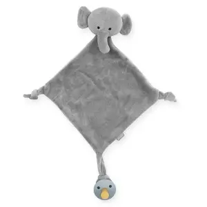 Jollein Schmusetuch Babyspielzeug Schnullertuch Elefant grau 041-001-65325