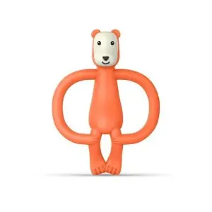 Zahnungshilfe Beissring Bär in orange | Matchstick Monkey