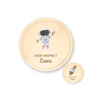 Personalisierte Frühstücksbrett für Kinder und Babys – Astronaut Einzigartige Geschenkideen mit Liebe zum Detail!