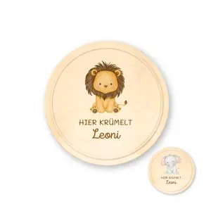 Personalisierte Frühstücksbrett für Kinder und Babys – Löwe Einzigartige Geschenkideen mit Liebe zum Detail!
