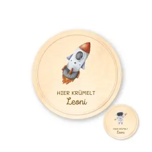 Personalisierte Frühstücksbrett für Kinder und Babys – Rakete Einzigartige Geschenkideen mit Liebe zum Detail!