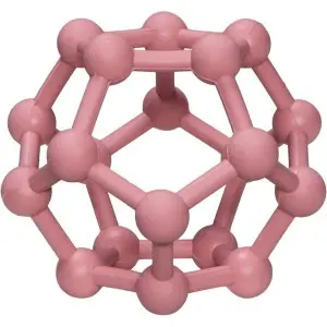 Zahnungshilfe Beissring Geometrische Form Dodekaeder Silikon Rosa | Label-Label